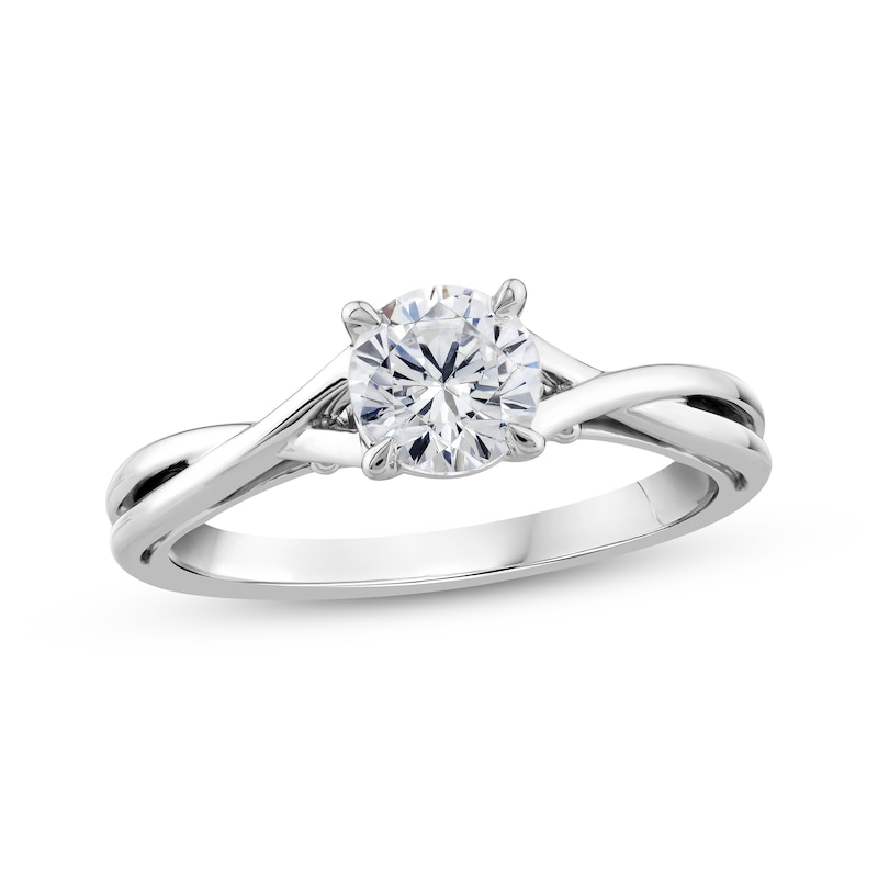 XO from KAY Round-Cut Diamond Solitaire Ring 1 ct tw 14K White Gold (I/I2)