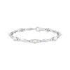 Thumbnail Image 0 of Cultured Pearl Swirl-Link Bracelet Sterling Silver 7.25"