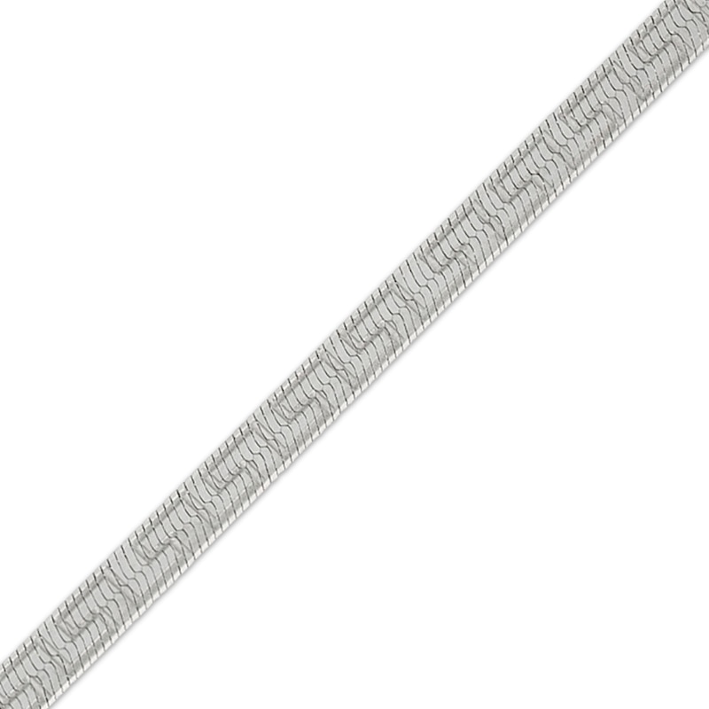 Solid Greek Key Herringbone Chain Necklace 3.55mm Sterling Silver 22"