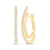 Thumbnail Image 0 of Unstoppable Love Diamond Double Hoop Earrings 1/3 ct tw 10K Yellow Gold