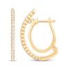Thumbnail Image 2 of Unstoppable Love Diamond Double Hoop Earrings 1/3 ct tw 10K Yellow Gold