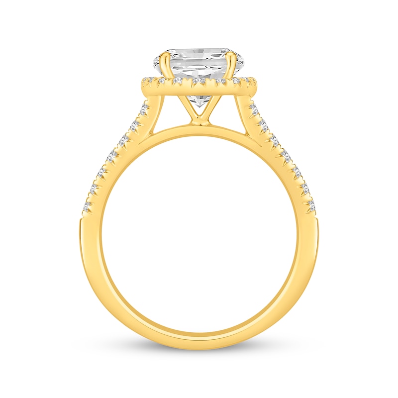 Main Image 3 of Adore Lab-Grown Diamonds Oval-Cut Halo Engagement Ring 2-3/8 ct tw 14K Yellow Gold