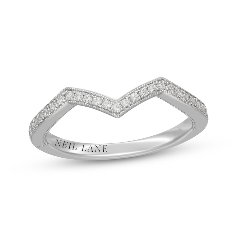 Main Image 7 of Neil Lane Diamond Chevron Wedding Band 1/5 ct tw 14K White Gold