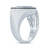 Thumbnail Image 2 of Men's Black Diamond Shield Ring 1/2 ct tw Sterling Silver