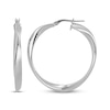 Thumbnail Image 3 of Polished Twist Hoop Earrings Hollow Sterling Silver 30mm