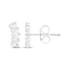 Thumbnail Image 1 of Baguette-Cut Diamond Five-Stone Curve Stud Earrings 1/3 ct tw 10K White Gold