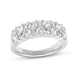 THE LEO Ideal Cut Diamond Anniversary Ring 1-1/2 ct tw 14K White Gold