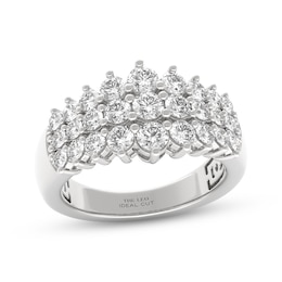 THE LEO Ideal Cut Diamond Anniversary Ring 1-3/4 ct tw 14K White Gold
