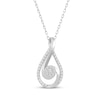 Thumbnail Image 1 of Diamond Swirl Necklace 1/4 ct tw Sterling Silver