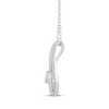 Thumbnail Image 2 of Diamond Swirl Necklace 1/4 ct tw Sterling Silver