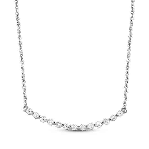 KAY Lab-Grown Diamonds Smile Necklace 1/2 ct tw 14K White Gold 18"