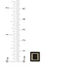Thumbnail Image 4 of Men's Round & Baguette-Cut Black Diamond Square Stud Earrings 1 ct tw 10K Yellow Gold