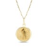 Thumbnail Image 1 of Zodiac Cancer Medallion Necklace 14K Yellow Gold 18"