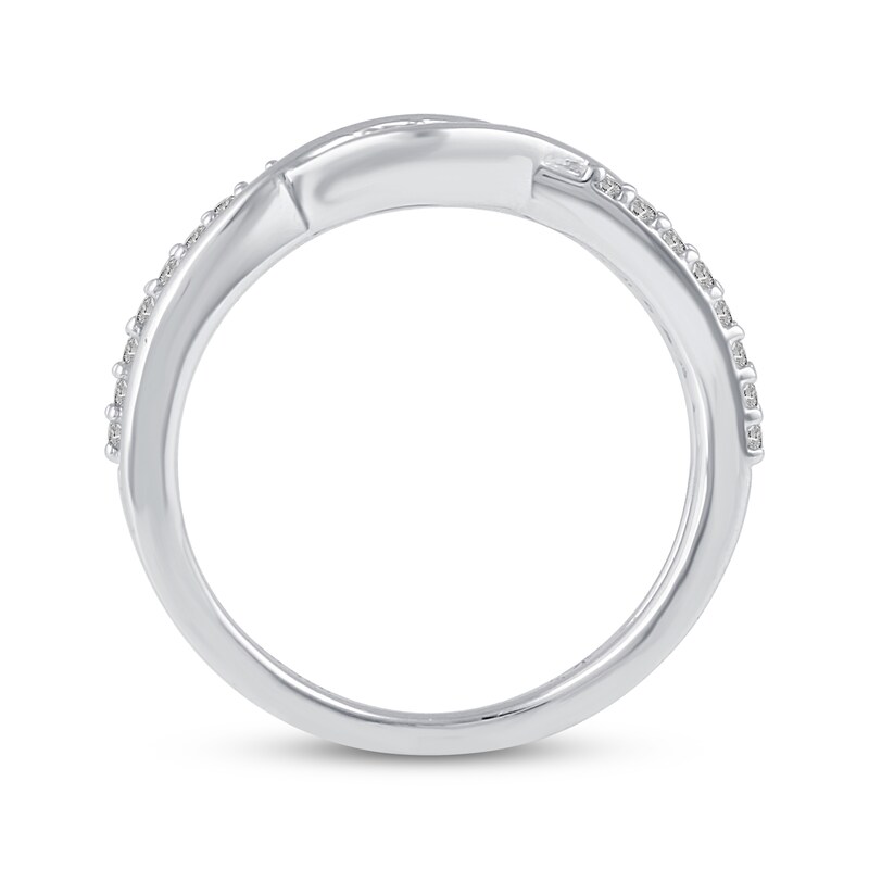 Main Image 3 of Diamond Wave Ring 1/6 ct tw Sterling Silver