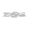 Thumbnail Image 4 of Diamond Wave Ring 1/6 ct tw Sterling Silver