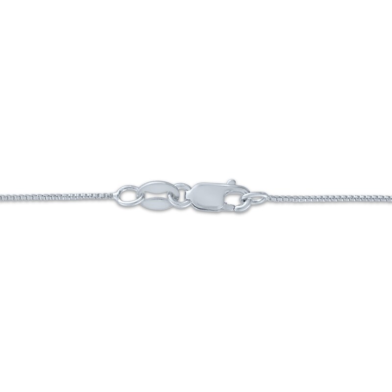 Main Image 4 of Pear-Shaped Pink Lab-Created Sapphire & White Lab-Created Sapphire Flamingo Necklace Sterling Silver 18"