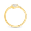 Thumbnail Image 3 of Multi-Diamond Heart Bypass Ring 1/6 ct tw 10K Yellow Gold