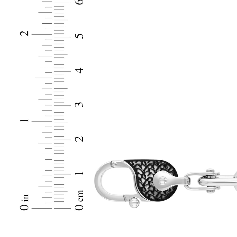 Main Image 4 of Men's Screw Link Chain Bracelet Stainless Steel & Black Ion Plating 8.5"