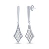 Thumbnail Image 1 of Diamond Kite-Shaped Dangle Earrings 1/4 ct tw 10K White Gold