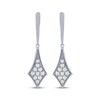 Thumbnail Image 2 of Diamond Kite-Shaped Dangle Earrings 1/4 ct tw 10K White Gold