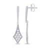 Thumbnail Image 3 of Diamond Kite-Shaped Dangle Earrings 1/4 ct tw 10K White Gold