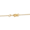 Thumbnail Image 3 of Oval-Cut Opal & Diamond Sunburst Halo Necklace 1/15 ct tw 10K Yellow Gold 18"