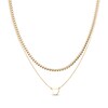 Thumbnail Image 1 of Layered Heart Necklace 24K Yellow Gold Vermeil Sterling Silver 18"