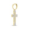 Thumbnail Image 2 of Diamond Multi-Row Cross Charm 1 ct tw 10K Yellow Gold