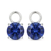 Thumbnail Image 2 of Blue Lab-Created Sapphire Earring Charms Sterling Silver