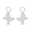 Thumbnail Image 2 of White Lab-Created Sapphire Butterfly Earring Charms Sterling Silver
