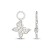 Thumbnail Image 3 of White Lab-Created Sapphire Butterfly Earring Charms Sterling Silver