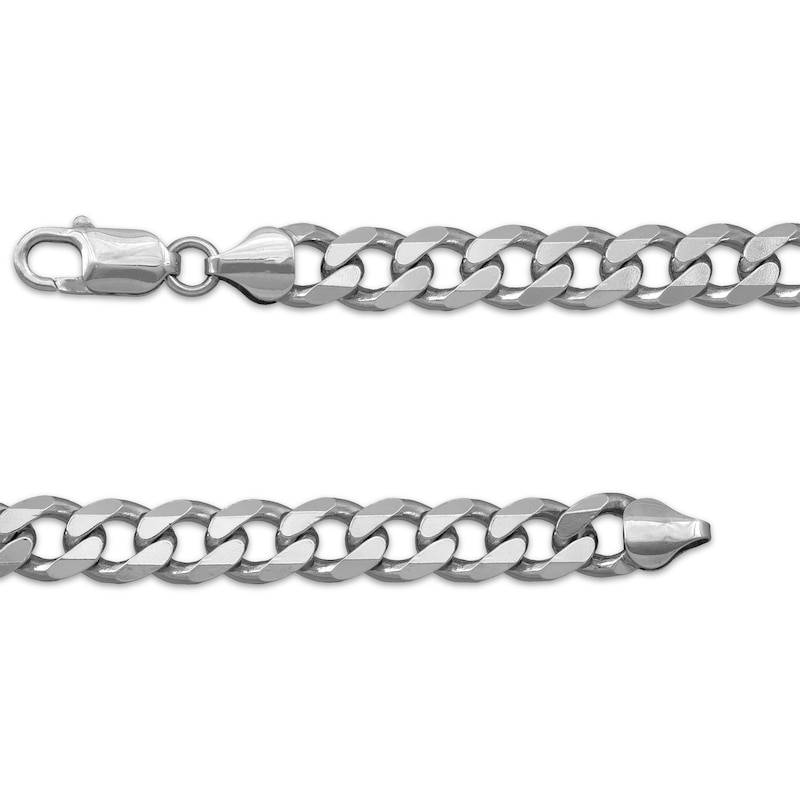 Main Image 3 of 8.2mm Curb Chain Bracelet Solid Sterling Silver 9"