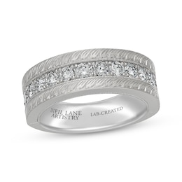 Neil Lane Artistry Heritage Men's Lab-Grown Diamond Wedding Band 1-1/2 ct tw Platinum