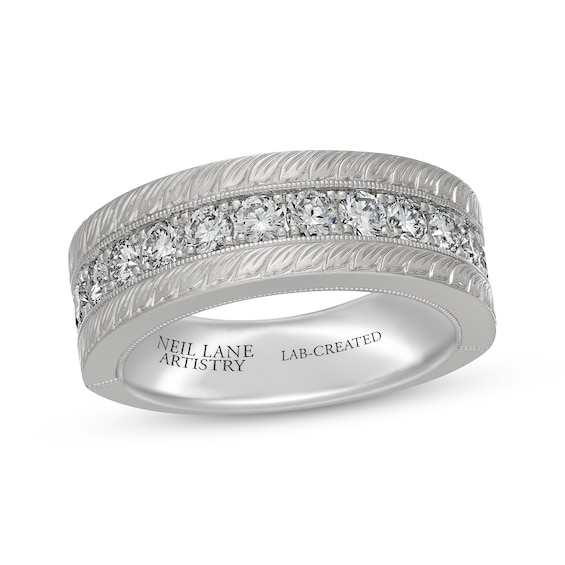 Neil Lane Artistry Heritage Men's Lab-Grown Diamond Wedding Band 1-1/2 ct tw Platinum