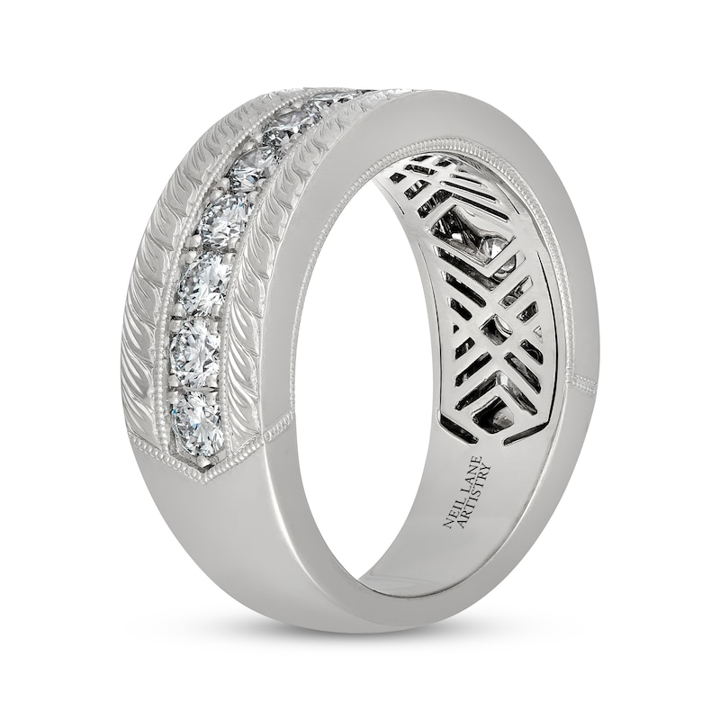 Main Image 2 of Neil Lane Artistry Heritage Men's Lab-Grown Diamond Wedding Band 1-1/2 ct tw Platinum