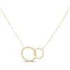 Thumbnail Image 1 of Interlocking Circles Necklace Solid 10K Yellow Gold 18"