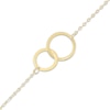 Thumbnail Image 2 of Interlocking Circles Necklace Solid 10K Yellow Gold 18"