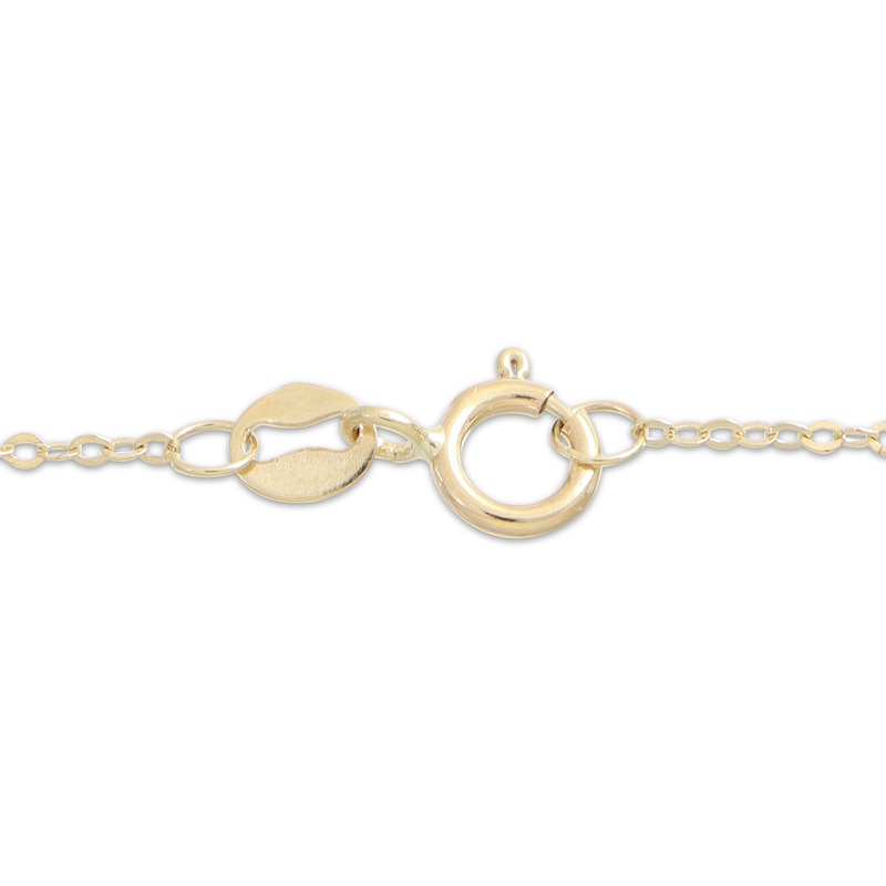 Main Image 3 of Interlocking Circles Necklace Solid 10K Yellow Gold 18"