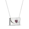 Thumbnail Image 2 of Lab-Created Ruby Heart Envelope & Hidden Message Necklace Sterling Silver 18"