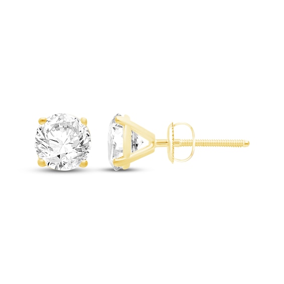 KAY Lab-Grown Diamonds Certified Round-Cut Solitaire Stud Earrings 1/2 ct tw 14K Gold (F/VVS2