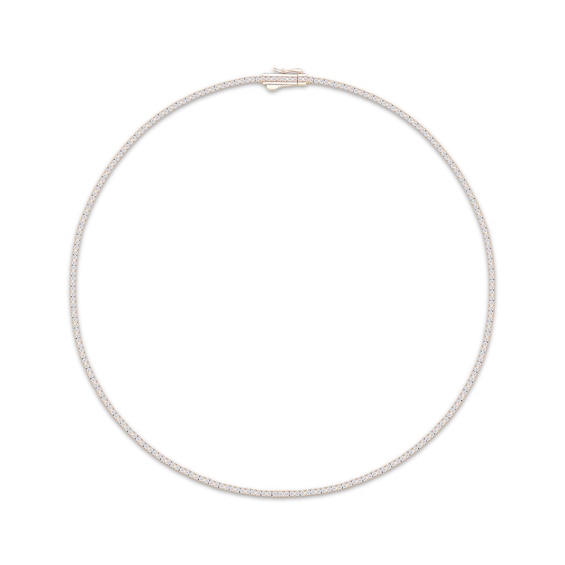 KAY Lab-Grown Diamonds Certified Tennis Necklace 3 ct tw 10K Yellow Gold 17"