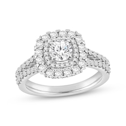 Adore Diamond Double Halo Engagement Ring 1-1/4 ct tw 14K White Gold