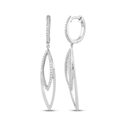 KAY Lab-Grown Diamonds Hoop Drop Earrings 3/8 ct tw Sterling Silver