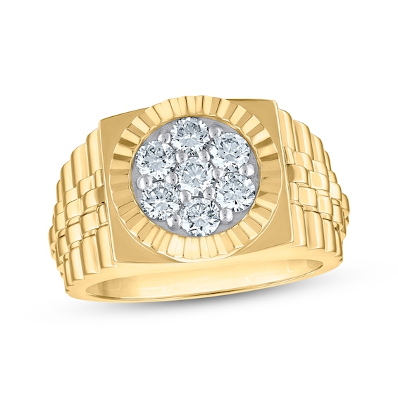 KAY Lab-Grown Diamonds Watch Ring 1 ct tw 10K Yellow Gold