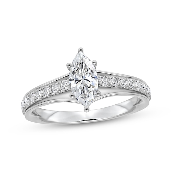 Adore Marquise-Cut Lab-Grown Diamond Engagement Ring 1-1/4 ct tw 14K White Gold