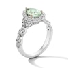 Thumbnail Image 2 of Neil Lane Pear-Shaped Green Quartz Engagement Ring 3/4 ct tw Diamond 14K White Gold