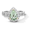 Thumbnail Image 3 of Neil Lane Pear-Shaped Green Quartz Engagement Ring 3/4 ct tw Diamond 14K White Gold