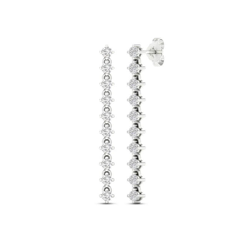 Main Image 1 of KAY Lab-Grown Diamonds Drop Earrings 1-1/4 ct tw 14K White Gold