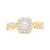 Thumbnail Image 3 of Diamond Halo Twist Engagement Ring 7/8 ct tw 14K Yellow Gold