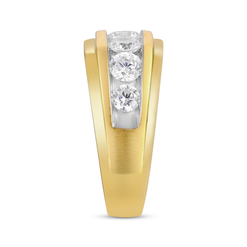 Men’s Seven-Stone Round-Cut Diamond Band 2 ct tw 10K Yellow Gold